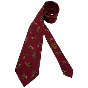 GUCCI Burgundy Polo Wool LUXURY Tie ITALY